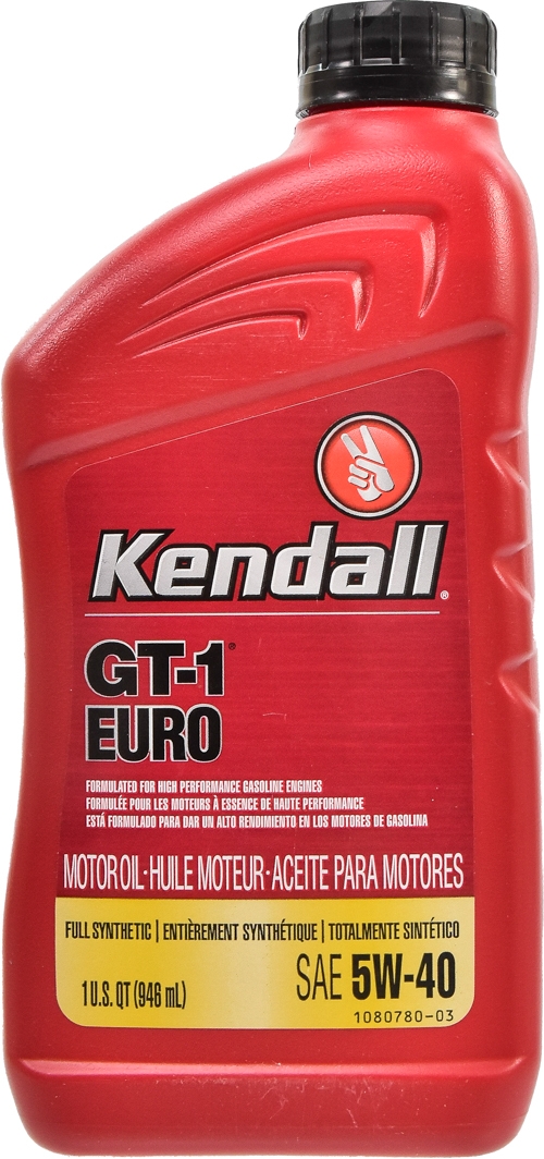 

Моторное масло Kendall GT-1 EURO Premium Full Syntethic 5W-40 синтетическое 1075015