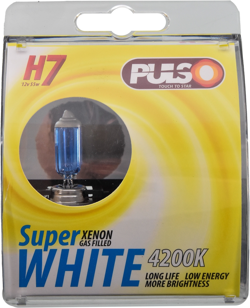 

Автолампа Pulso LP-72551 Super White H7 PX26d 55 W синяя