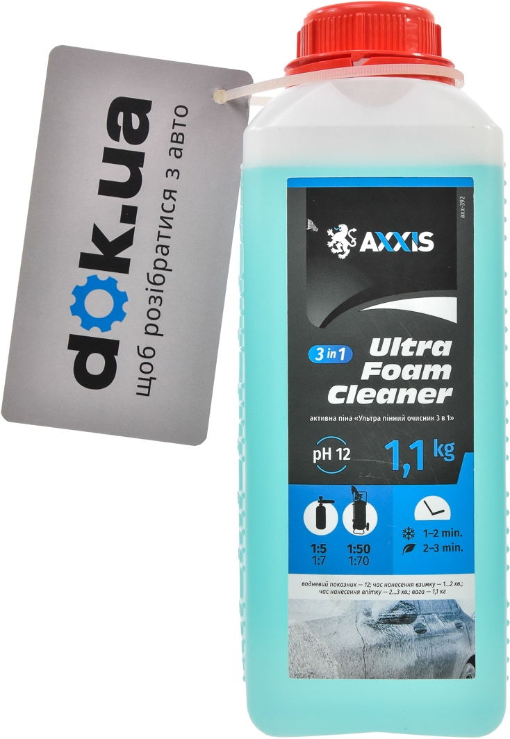 

Концентрат автошампуня Axxis Ultra Foam Cleaner 3 in 1 AXX-392