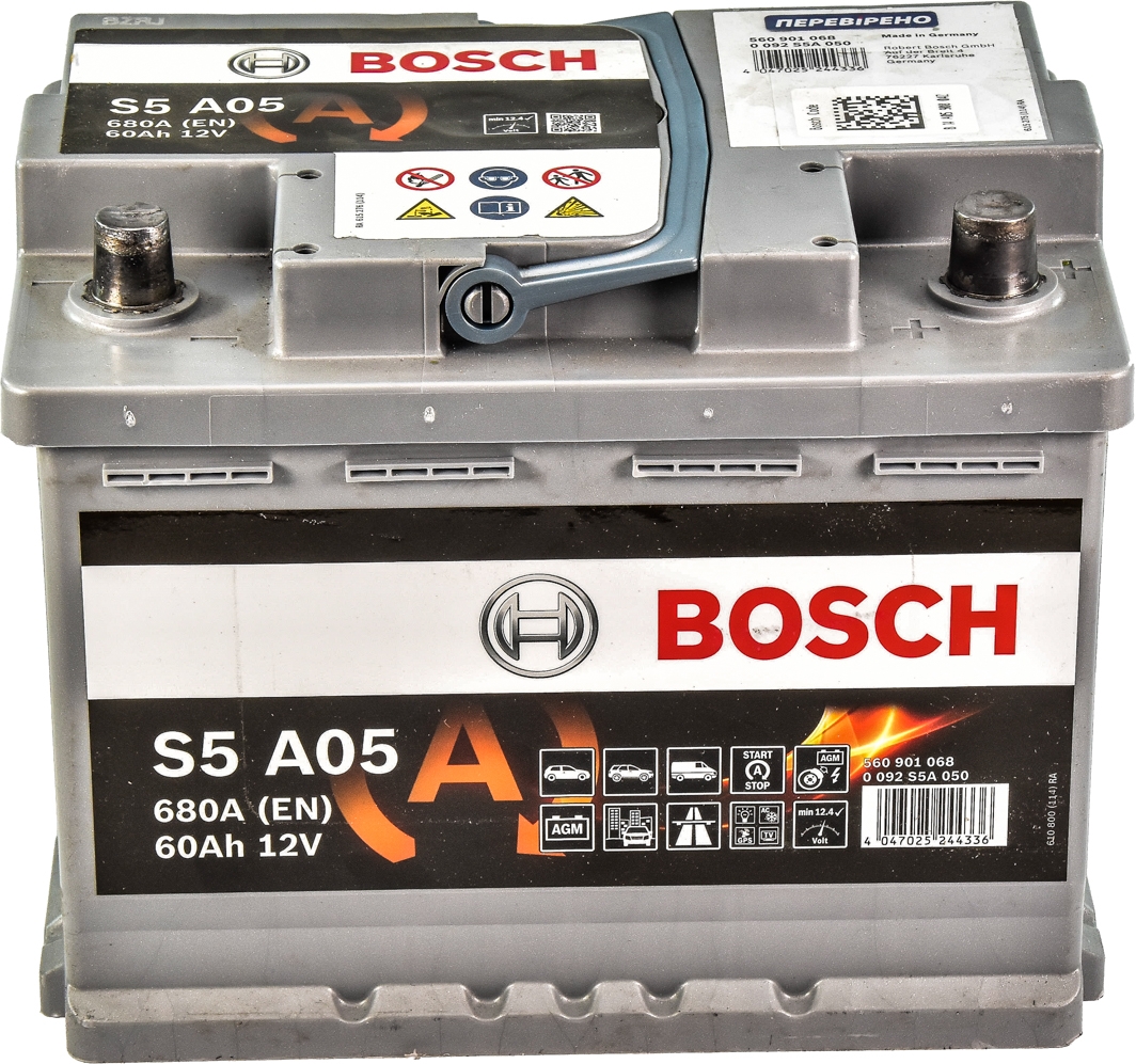 

Аккумулятор Bosch 6 CT-60-R S5 AGM 0092S5A050