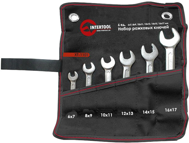 

Набор ключей рожковых Intertool xt1101 6-17 мм 6 шт
