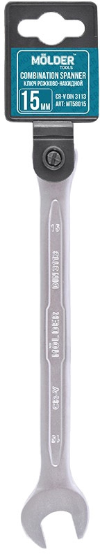 

Ключ рожково-накидной Molder MT58015 I-образный 15 мм