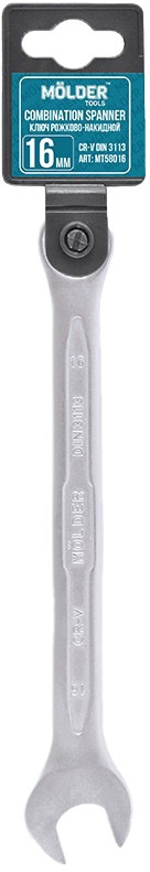 

Ключ рожково-накидной Molder MT58016 I-образный 16 мм