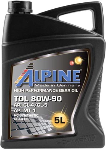 

Трансмиссионное масло Alpine TDL GL-4 / 5 80W-90 синтетическое 07255