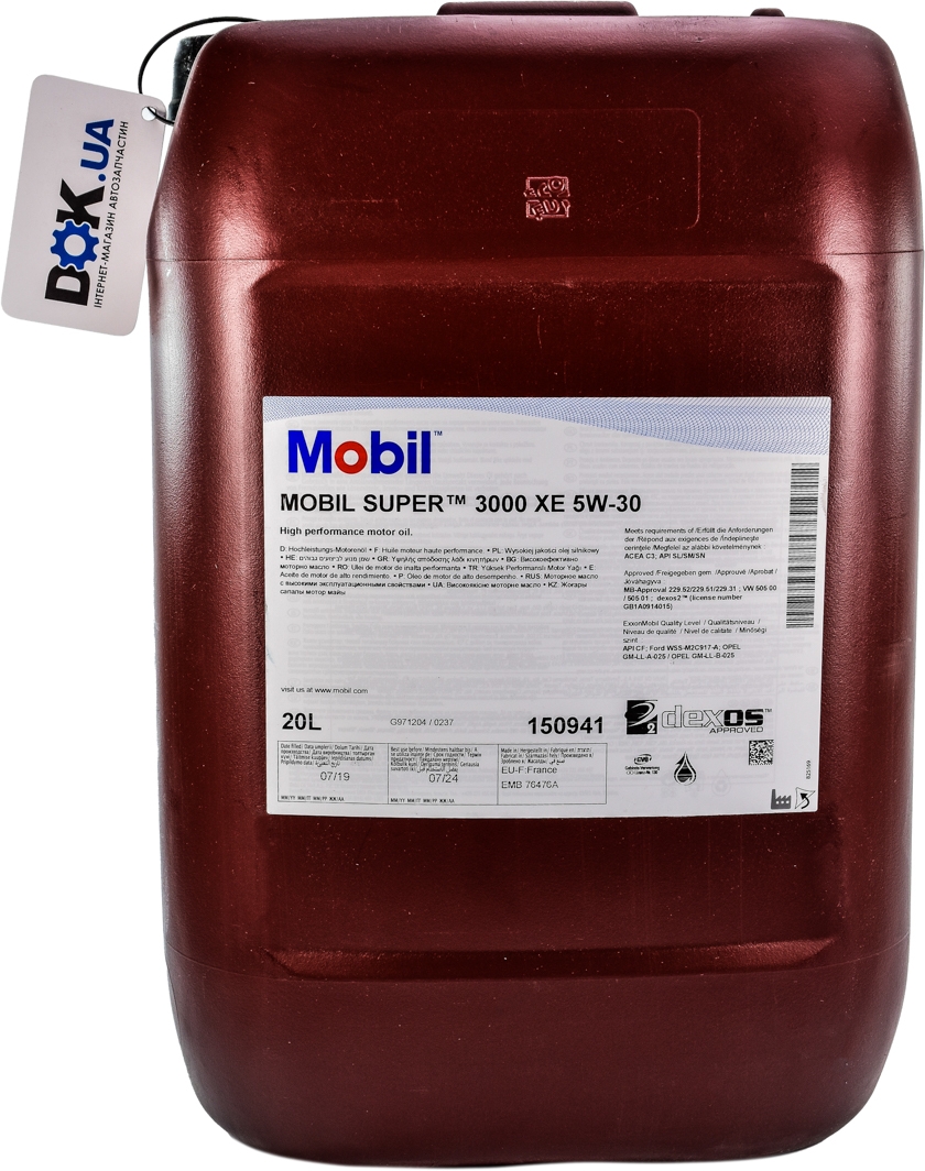 

Моторное масло Mobil Super 3000 XE 5W-30 синтетическое 150941