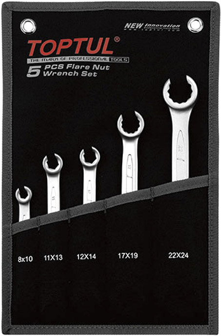 

Набор ключей разрезных Toptul GPAQ0502 8x10-22x24 мм 5 шт