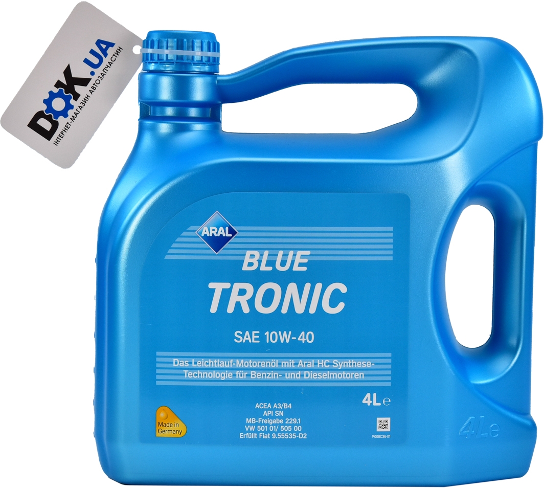 

Моторное масло Aral BlueTronic 10W-40 полусинтетическое 20484