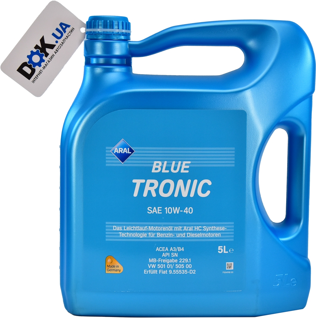 

Моторное масло Aral BlueTronic 10W-40 полусинтетическое 20485