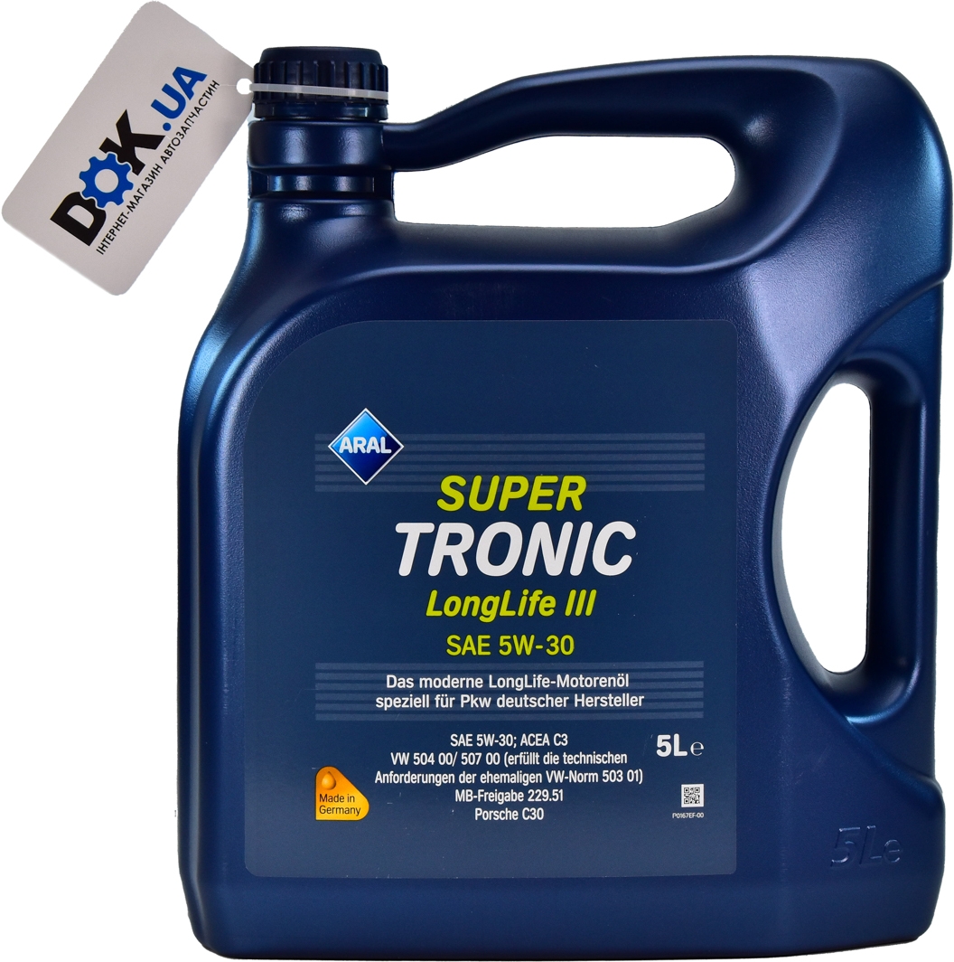 

Моторное масло Aral SuperTronic LongLife III 5W-30 синтетическое 20475