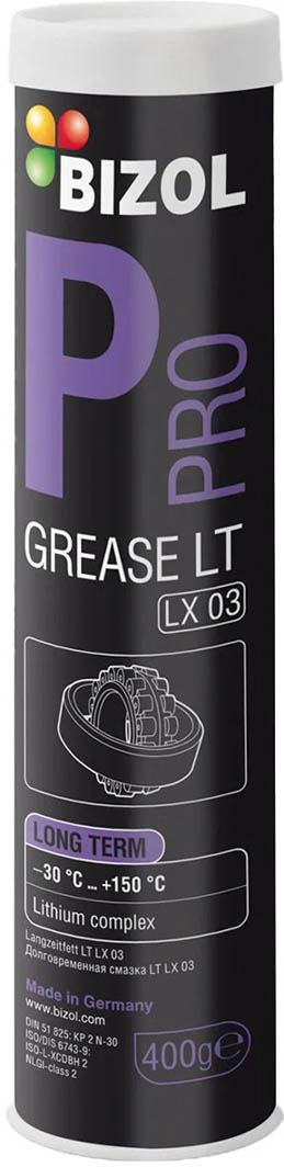 

Смазка Bizol Pro Grease LT LX 03 Long Term литиевая 82200