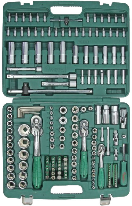 

Набор торцевых головок и комплектующих Hans TK-177 1/2", 3/8", 1/4"