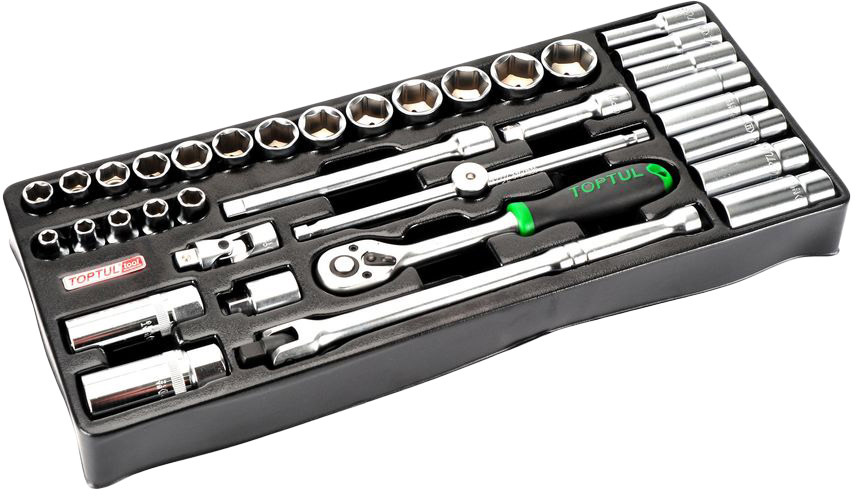 

Набор торцевых головок и комплектующих Toptul GTB35030 26 шт. 3/8"