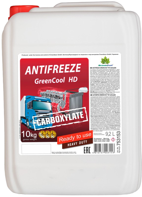 

Готовый антифриз Green cool Heavy Duty G12+ красный 753153