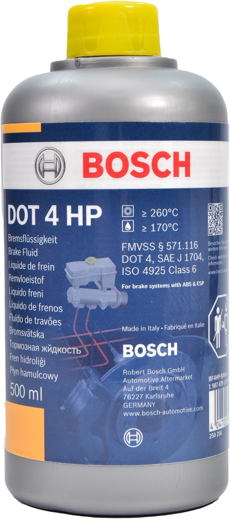 

Тормозная жидкость Bosch HP DOT 4 ABS ESP пластик 1987479113