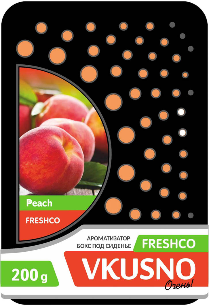 

Ароматизатор Freshco Vkusno Peach 200 г AR4BX070