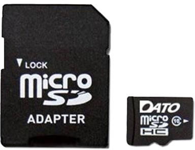 

Карта памяти Dato (с SD-адаптером) microSDHC 8 ГБ DT_CL10/8GB-RA