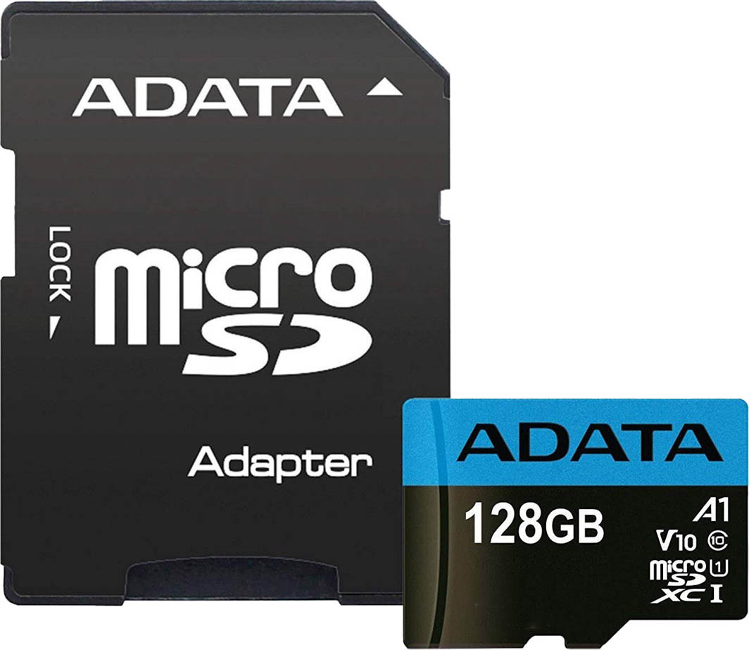 

Карта памяти Adata Premier microSDXC 128 ГБ с SD-адаптером AUSDX128GUICL10A1-RA1