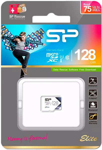 

Карта памяти Silicon Power Elite Color microSDXC 128 ГБ SP128GBSTXBU1V21