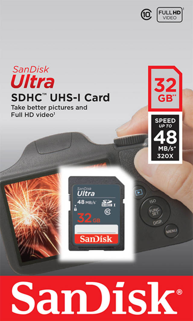 

Карта памяти SanDisk Ultra SDHC 32 ГБ SDSDUNB-032G-GN3IN