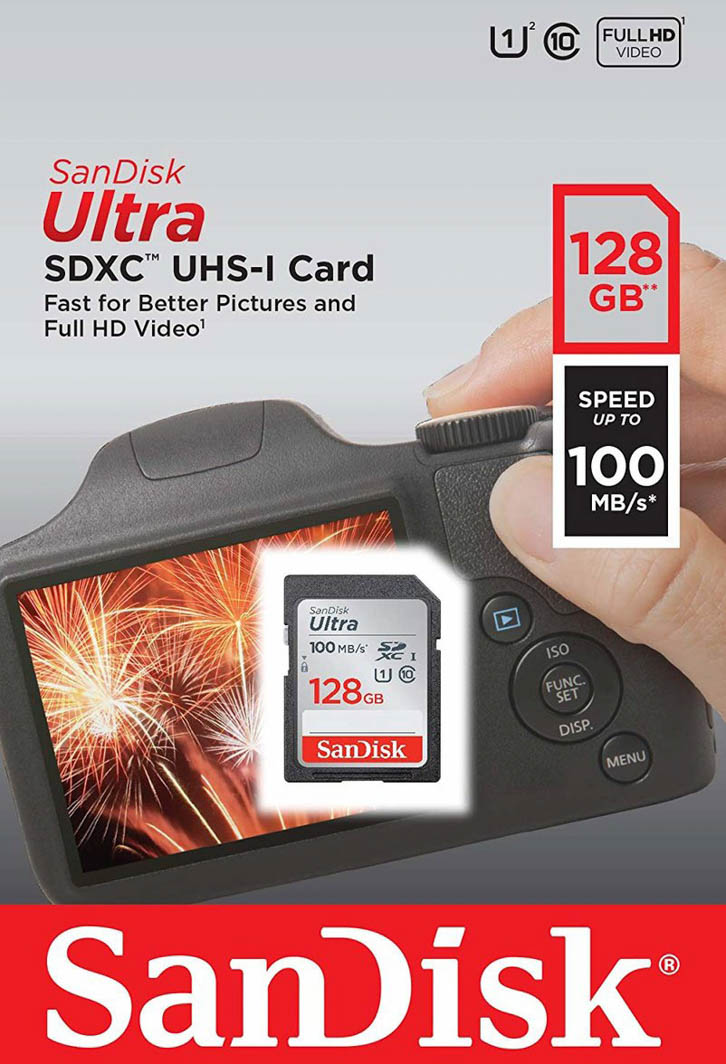 

Карта памяти SanDisk Ultra SDXC 128 ГБ SDSDUNR-128G-GN6IN