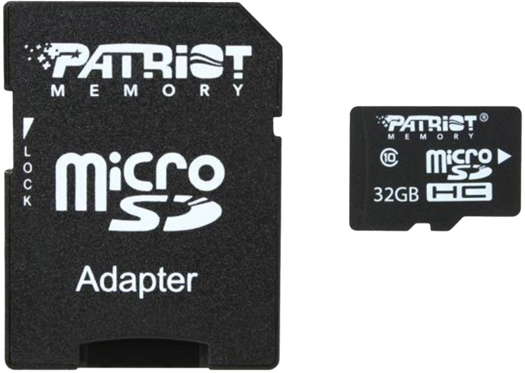 

Карта памяти Patriot LX Series microSDHC 32 ГБ с SD-адаптером PSF32GMCSDHC10