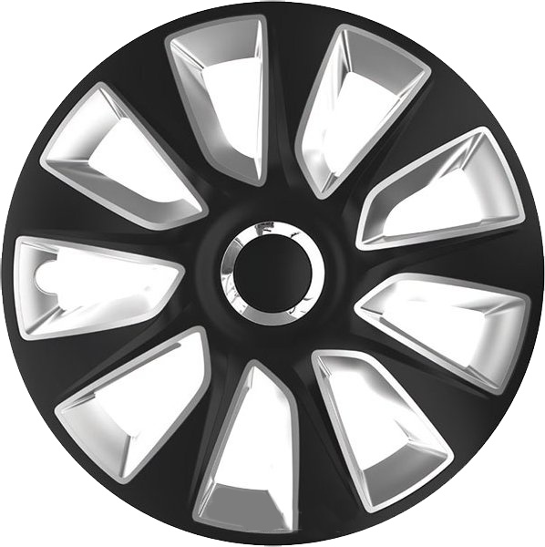 

Комплект колпаков на колеса Elegant Stratos черный + серебристый 103852