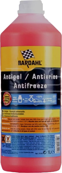 

Концентрат антифриза Bardahl G12+ красный 7111R