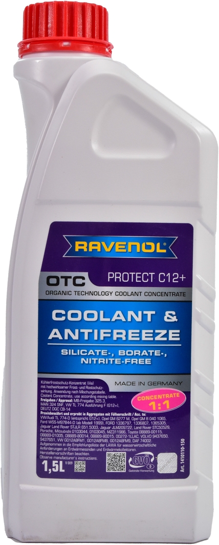 

Концентрат антифриза Ravenol OTC Protect C12+ G12+ фиолетовый 1410110-150