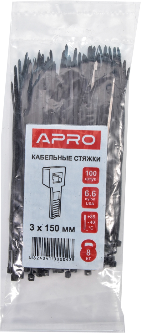 

Стяжка Apro ctb3150 0,15 м 3 мм 100 шт