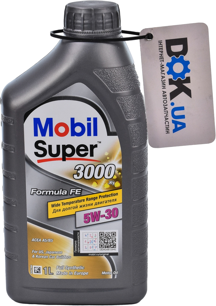 

Моторное масло Mobil Super 3000 X1 Formula FE 5W-30 синтетическое 156155