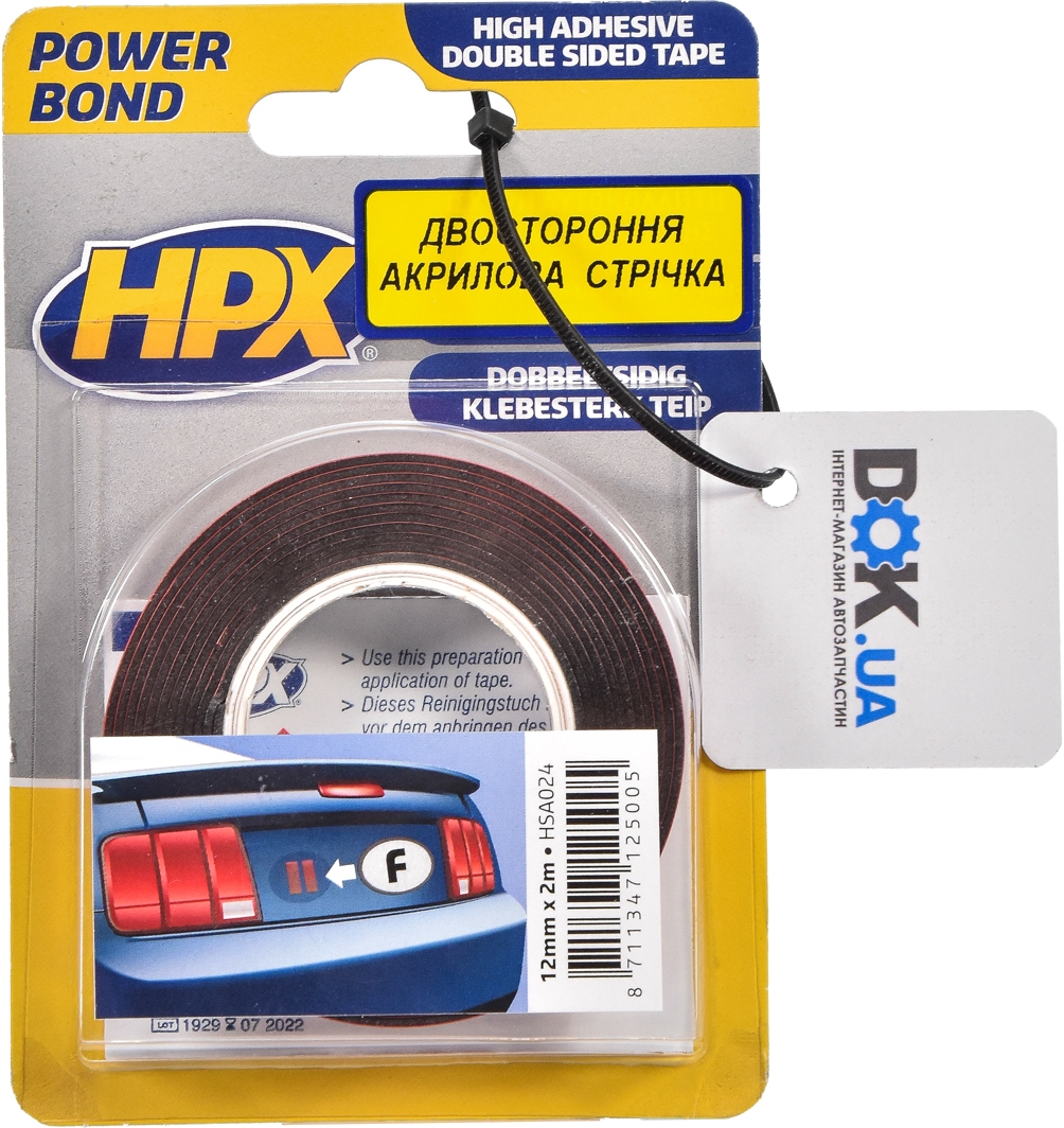 

Двухсторонний скотч HPX HSA024 акриловая 12 мм x 2 м