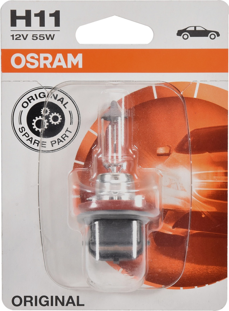 

Автолампа Osram 6421101b Original Line H11 PGJ19-2 55 W прозрачная