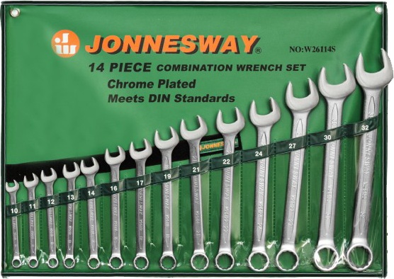 

Набор ключей рожково-накидных Jonnesway w26114s 10-32 мм 14 шт