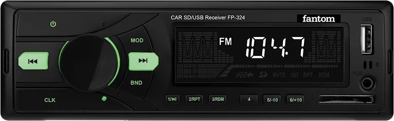 

Магнитола Fantom FP-324 24 V FP324BLACKGREEN