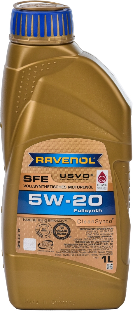 

Моторное масло Ravenol SFE 5W-20 синтетическое 11111101