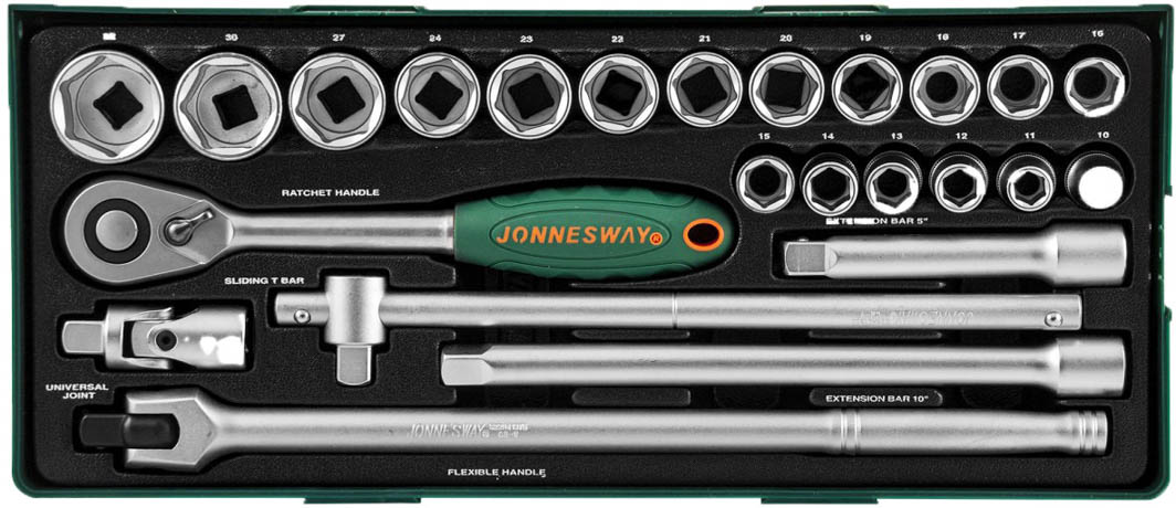 

Набор торцевых головок и комплектующих Jonnesway s04h4524sp 18 шт. 1/2"