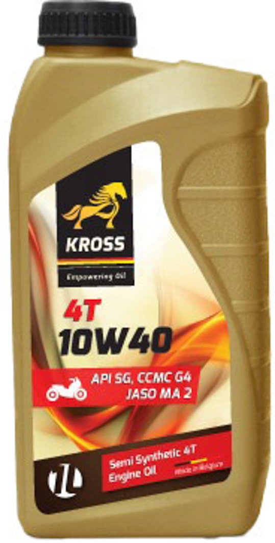 

Моторное масло 4T KROSS Moto 10W-40 полусинтетическое KROSS4T10W40SEMISYNTETIC1L