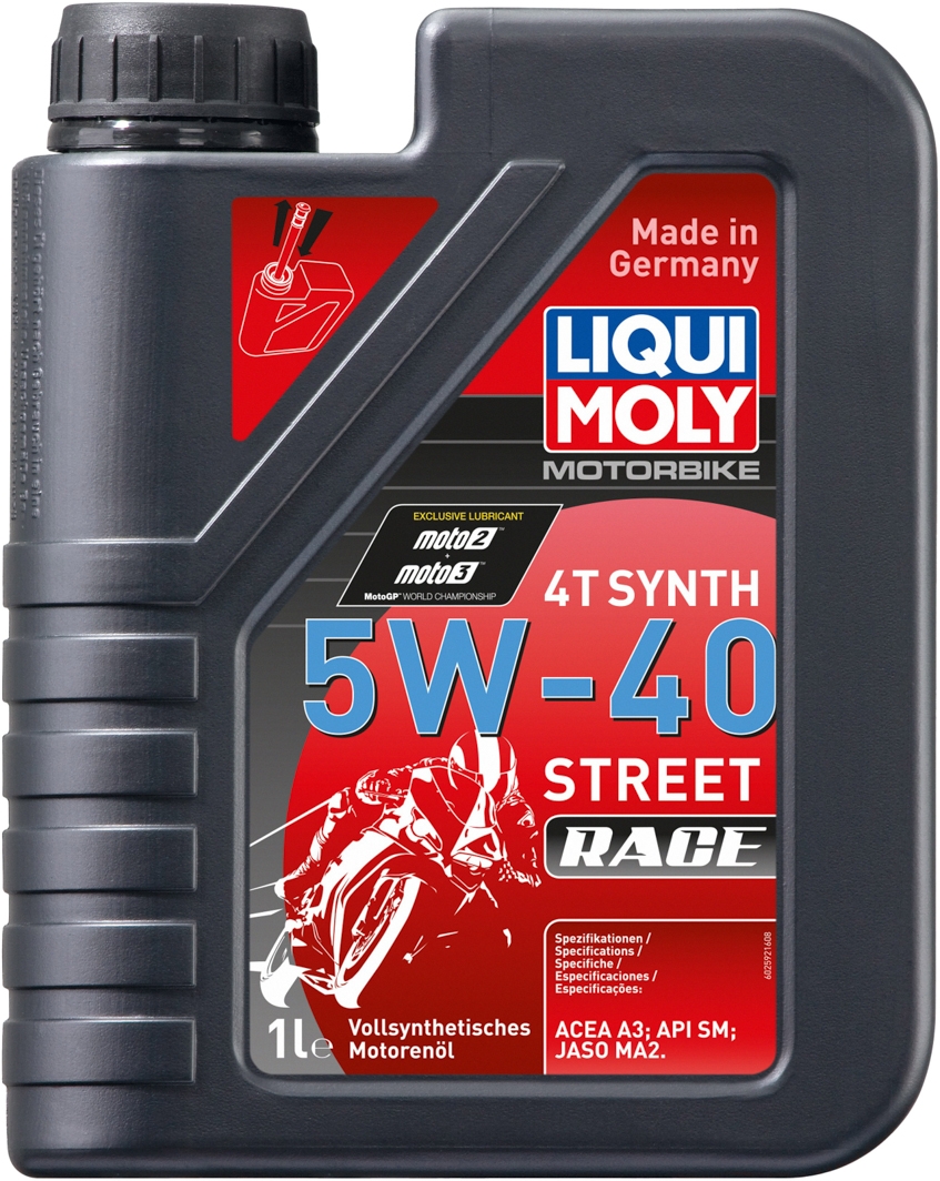 

Моторное масло 4T Liqui Moly Motorbike Street Race 5W-40 синтетическое 2592