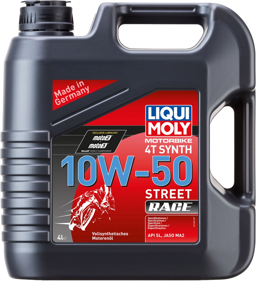 

Моторное масло 4T Liqui Moly Motorbike Street Race 10W-50 синтетическое 7508