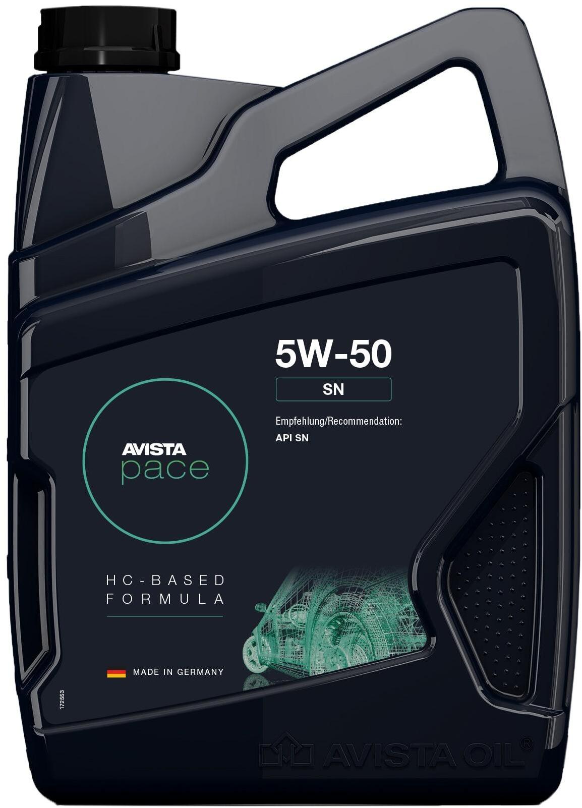 

Моторное масло AVISTA Pace SN 5W-50 172618