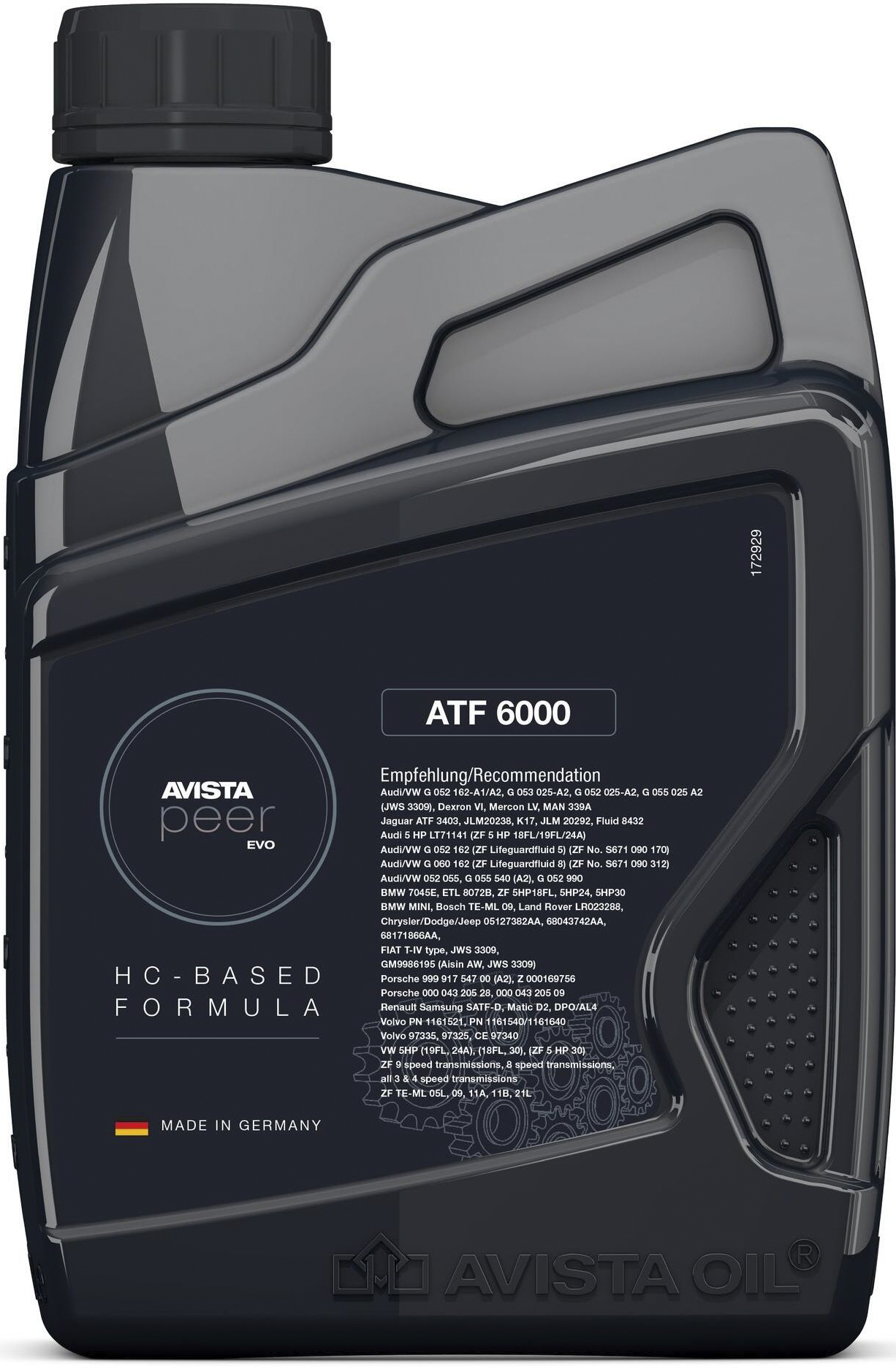 

Трансмиссионное масло AVISTA Peer EVO ATF 6000 164720