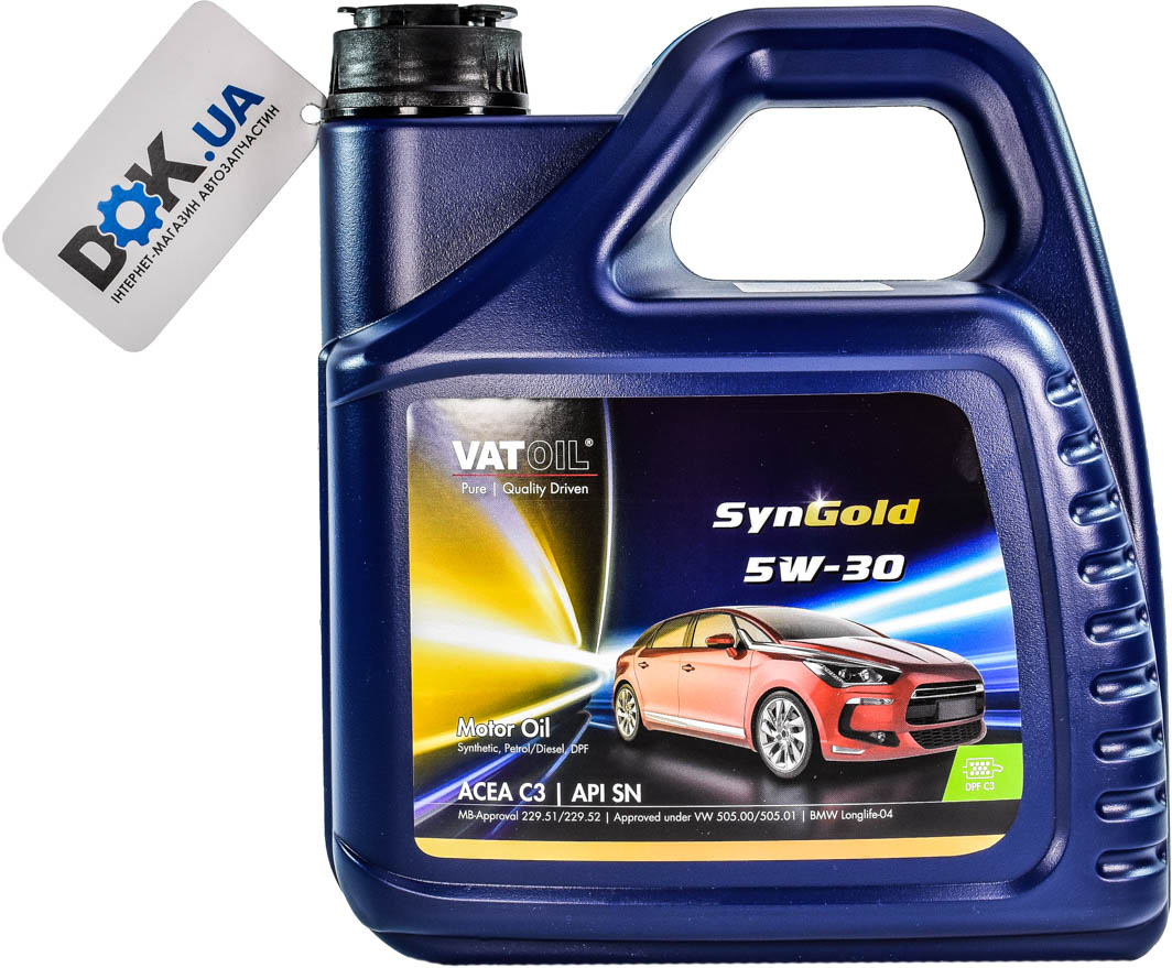 

Моторное масло Vatoil SynGold 5W-30 синтетическое 50026