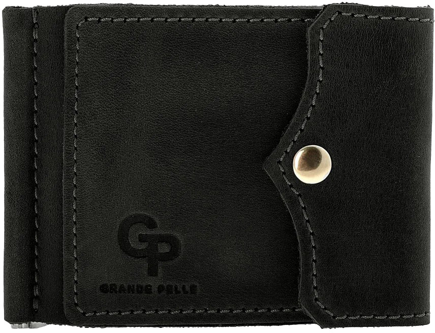 

Зажим для купюр Grande Pelle 110110 без логотипа черный