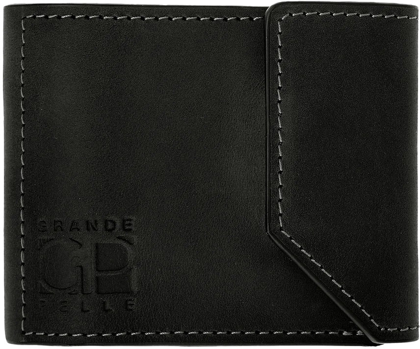 

Зажим для купюр Grande Pelle 120110 без логотипа черный
