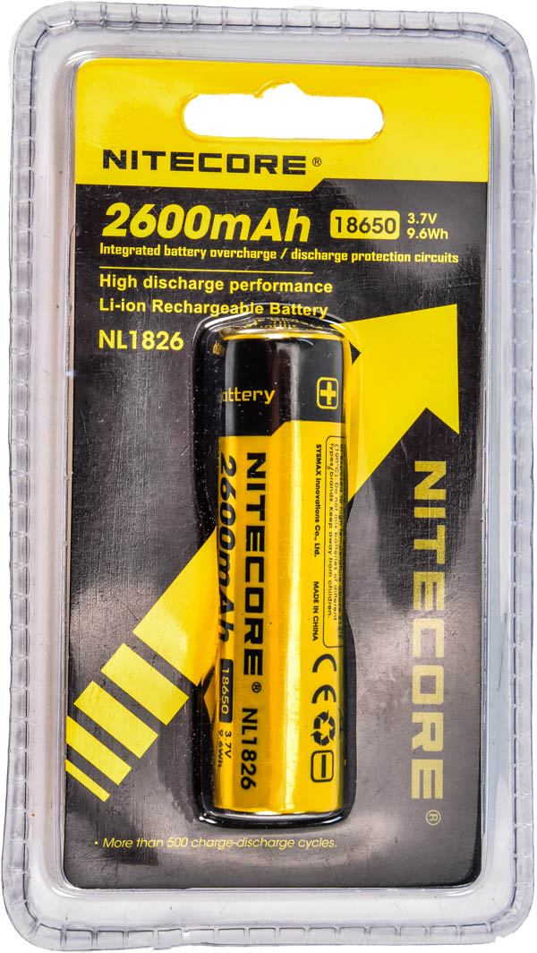 

Аккумуляторная батарейка Nitecore NL186 6-1020 2600 mAh 1 шт