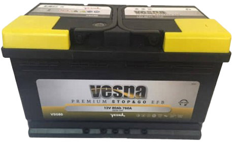 

Аккумулятор Vesna 6 CT-80-R EFB 313080