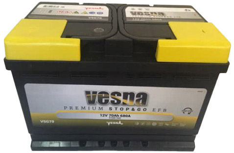 

Аккумулятор Vesna 6 CT-70-R EFB 313070