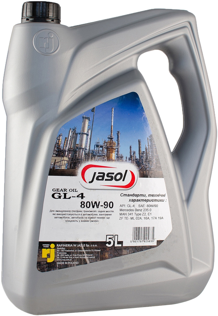 

Трансмиссионное масло Jasol Gear Oil GL-4 80W-90 минеральное 325086