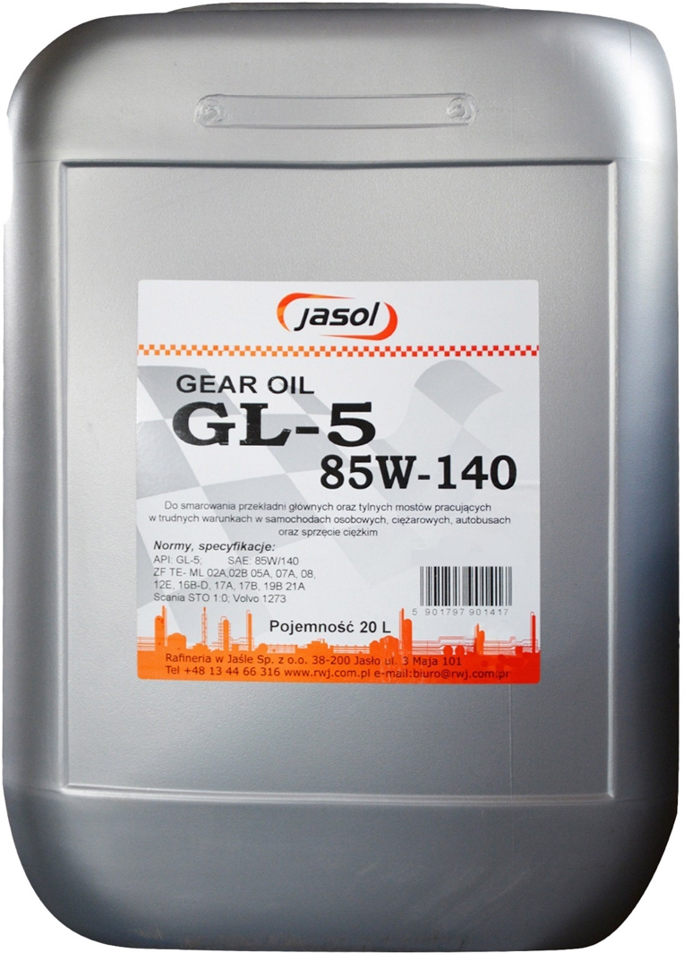 

Трансмиссионное масло Jasol Gear Oil GL-5 85W-140 325035