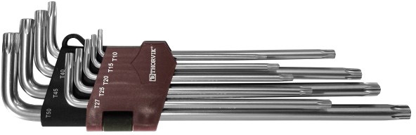 

Набор ключей TORX THORVIK TTKL9S T10H-T50H 9 шт